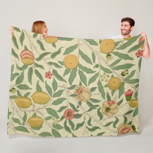 Vier fruit, William Morris Fleece Deken (In situ)