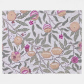 Vier fruit, William Morris Fleece Deken (Voorkant (Horizontaal))