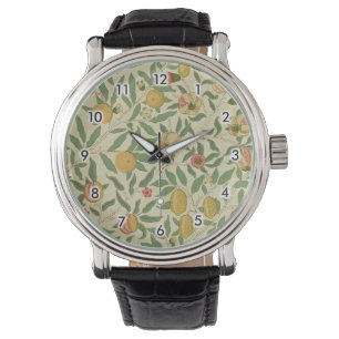 Vier fruit, William Morris Horloge
