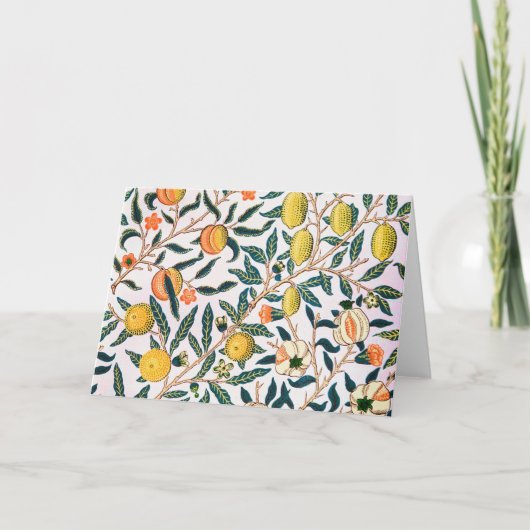 Vier fruit, William Morris Kaart (Voorkant)