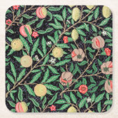 Vier fruit, William Morris Kartonnen Onderzetters (Voorkant)