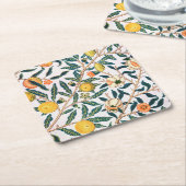Vier fruit, William Morris Kartonnen Onderzetters (Schuin)