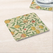 Vier fruit, William Morris Kartonnen Onderzetters (Schuin)