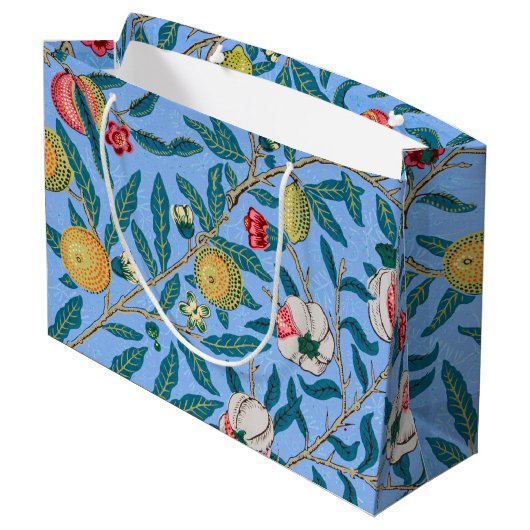 Vier fruit, William Morris Large Gift Bag Groot Cadeauzakje (Achterkant Gekanteld)
