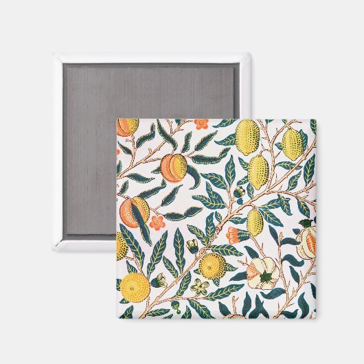 Vier Fruit, William Morris Magneet (Voorkant / Achterkant)