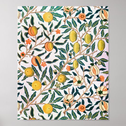 Vier fruit, William Morris Poster (Voorkant)