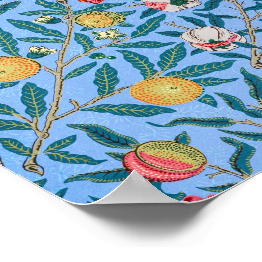 Vier fruit, William Morris Poster (Hoek)