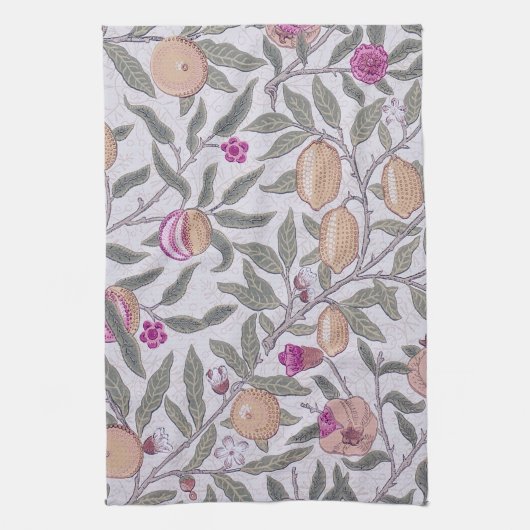 Vier fruit, William Morris Theedoek (Verticaal)