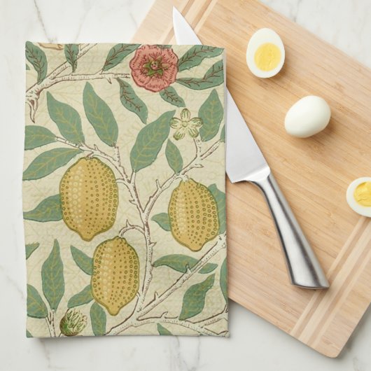 Vier fruit, William Morris Theedoek (Quarter Fold)