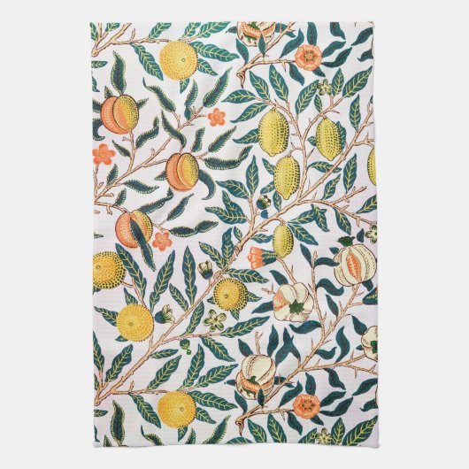 Vier fruit, William Morris Theedoek (Verticaal)