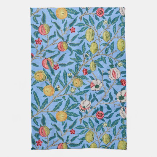 Vier fruit, William Morris Theedoek (Verticaal)