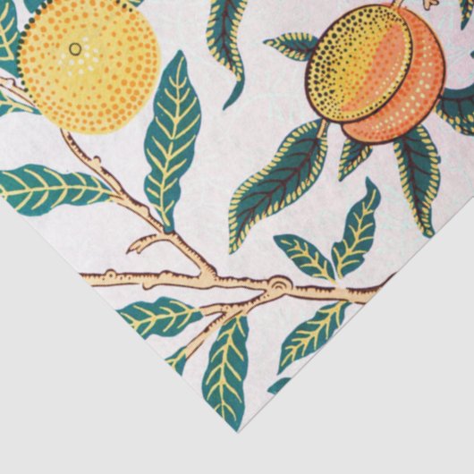 Vier fruit, William Morris Tissuepapier (Detail)