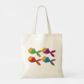 Vier Funny Fish Canvas tas (Achterkant)
