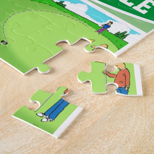 Vier Funny Golfer Cartoons Legpuzzel (Zijkant)