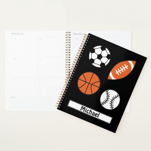 Vier Funny Sports Balls Planner (Display)