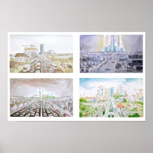 Vier futures poster (Voorkant)