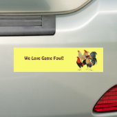 Vier Gamecocks Bumpersticker (Op auto)