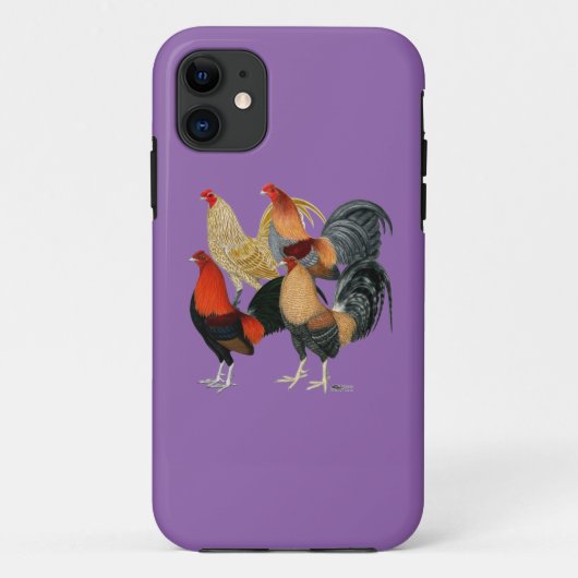 Vier Gamecocks Case-Mate iPhone Case (Achterkant)