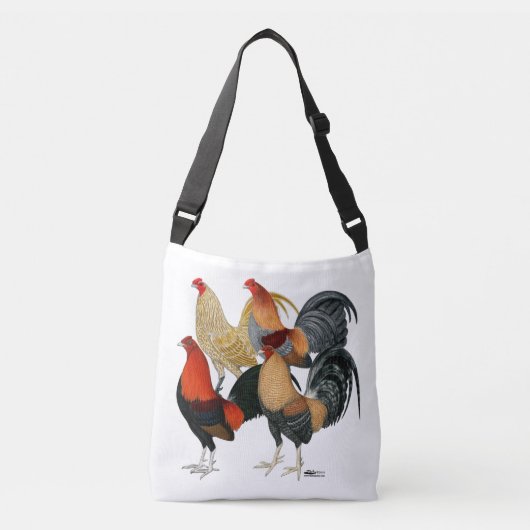 Vier Gamecocks Crossbody Tas (Voorkant)