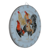 Vier Gamecocks Dartbord (Voorkant Links)