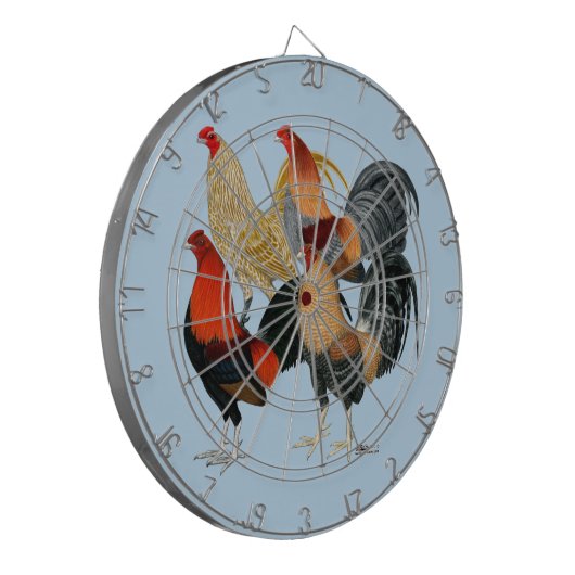 Vier Gamecocks Dartbord (Voorkant Links)