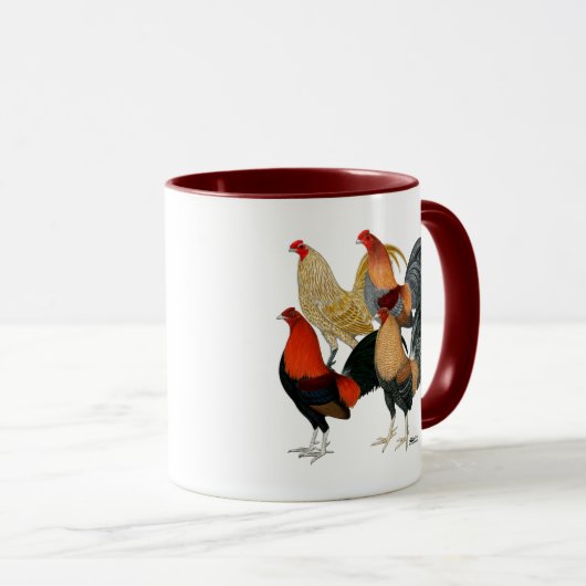 Vier Gamecocks Mok (Voorkant rechts)