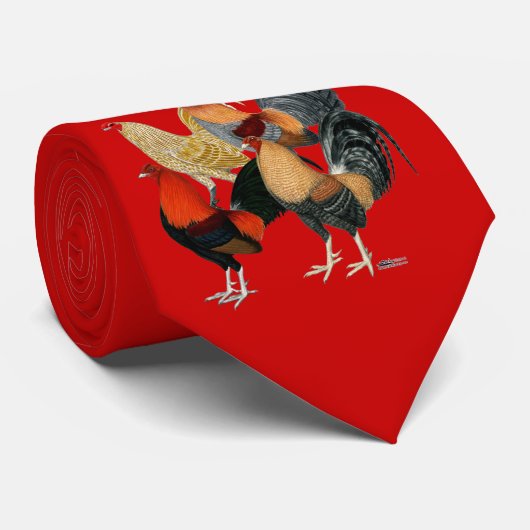Vier Gamecocks Stropdas (Opgerold)