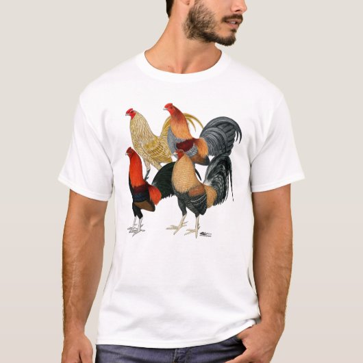 Vier Gamecocks T-shirt (Voorkant)