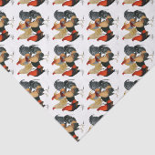 Vier Gamecocks Tissuepapier (Detail)