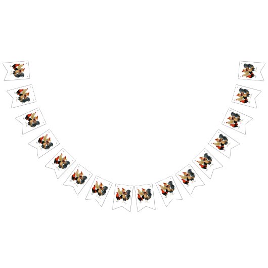 Vier Gamecocks Vlaggetjes (Alle)