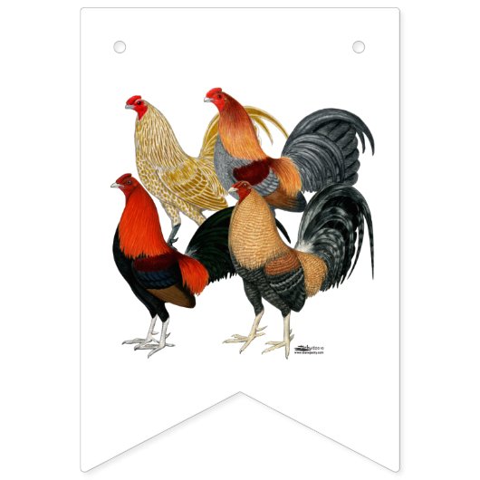 Vier Gamecocks Vlaggetjes (Tweede vlag)