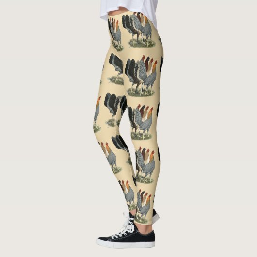 Vier Gamefowl Hens Leggings (Links)