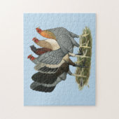 Vier Gamefowl Hens Legpuzzel (Verticaal)
