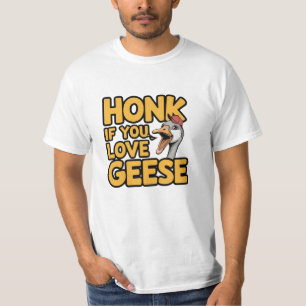 Vier ganzen met grillige kunst t-shirt
