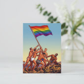 Vier Gay Pride, Kracht en Eenheid Briefkaart (Staand voorkant)
