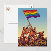 Vier Gay Pride, Kracht en Eenheid Briefkaart (Voorkant / Achterkant)