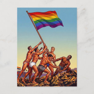 Vier Gay Pride, Kracht en Eenheid Briefkaart