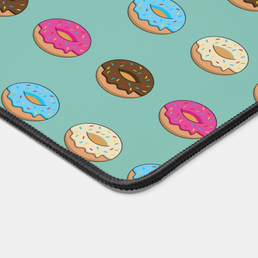 Vier geassorteerde donuts patroon bureaumat (Hoek)