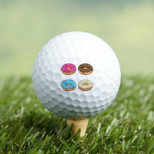 Vier geassorteerde donuts patroon golfballen (Insitu Shirt)