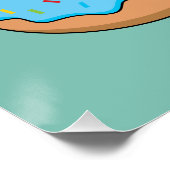 Vier geassorteerde donuts patroon perfect poster (Hoek)