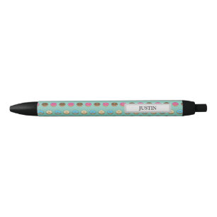 Vier geassorteerde donuts patroon   personaliseren zwarte inkt pen