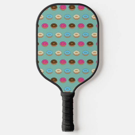 Vier geassorteerde donuts patroon pickleball paddle (Voorkant)