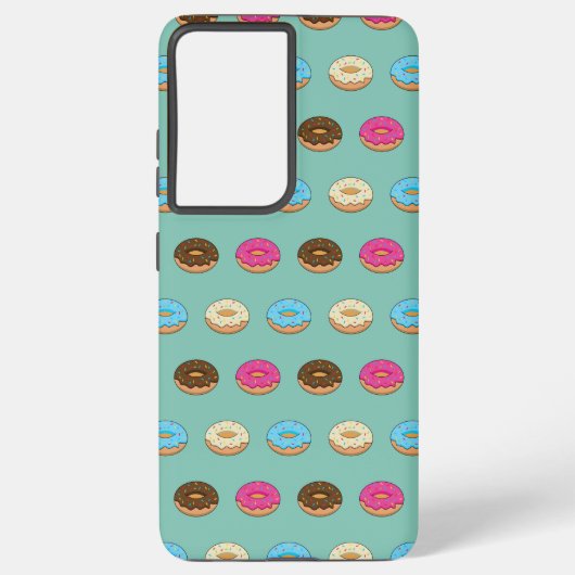 Vier geassorteerde donuts patroon samsung galaxy hoesje (Achterkant)