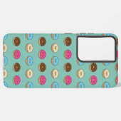 Vier geassorteerde donuts patroon samsung galaxy hoesje (Achterkant horizontaal)