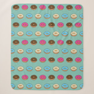 Vier geassorteerde donuts patroon sherpa deken