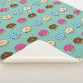 Vier geassorteerde donuts patroon sherpa deken (3/4)