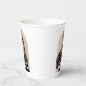 Vier gebogen foto verjaardag papieren bekers (Links)