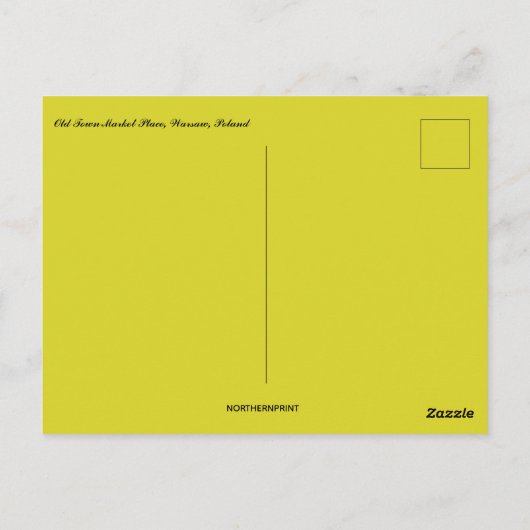 Vier gebouwen op het Oude Stadsplein Warschau Pole Briefkaart (Achterkant)