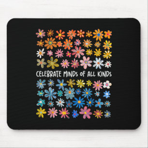 Vier geesten van alle soorten Bloemen Neurodiversi Muismat