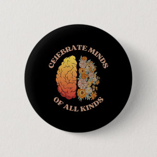Vier Geesten Van Allerlei Soort Neurodiversiteit A Ronde Button 5,7 Cm
